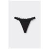 Tezenis Perizoma Con Fianchetto Tanga Petite Pois Donna Nero