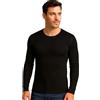 o-day Liabel Maglia Intima Uomo Caldo Cotone Manica Lunga (Confezione da 2) Soffice Maglia Intima Invernale Effetto Termico Naturale Bianche o Nere (IT, Testo, XXL, Regular, Regular, Nero Girocollo - 2pz)