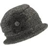 Riki Browns Cappellino Donna Cloche in 100% Lana Made in Italy, Foderato in Pile, Modello Vintage Anni '20, Invernale, Taglia Unica, Visiera Corta Morbida