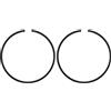 M METERXITY 2-Pz Fasce Elastiche per Pistone da 46mm x 1.2mm Fasce Elastiche Standard per Motoseghe Elettriche, Parti di Ricambio [Nero]