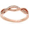 Beneto Anello Pink Gold Plated Silver Ring with AGG191 Crystals - Circuit: 54 mm sBE0436-54 Marca, Estándar, Metallo Non prezioso, Nessuna Pietra preziosa