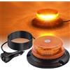 AUTOUTLET 36 LED 18W Luce Stroboscopica,Faro Rotante con con Base Magnetica e Cavo di 5 Metri,9 Modalità Lampeggianti,per Trattore Camion Auto(Arancione)