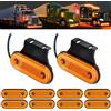 Generic 10 luci di posizione laterali a LED con supporto, luci di ingombro da 12-24V per camion, rimorchio, camper, furgone camper, autocarro, roulotte, luci di posizione anteriori e posteriori