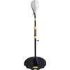 Project Versus Boxing Project Versus Cobra Reflex Bag, Sacco da Boxe Autoportante Professionale con Ventose, Speed Ball in Pelle di Vacchetta Premium, Nero/Giallo