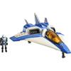 Mattel Disney Pixar Lightyear Hyperspeed Serie Mini Figura d'Azione & Set di Veicolo Giocattolo, Buzz Lightyear & XL-14 Astronave, Veicolo da 14,2 cm