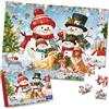 Cooldele Puzzle Natalizio Puzzle di Carta da 100 Pezzi per Bambini 4 5 6 7 8 Anni, Puzzle con Pezzi Grandi Regalo di Compleanno di Natale per Bambini e Anziani