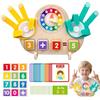 BAYMI Gioco Montessori 3 4 5 6 Anni - Gioco di Matematica con Orologio e Numeri - Giocattolo Educativo per Bambini, Scuola Materna e Idea Regalo