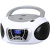 Trevi CMP 510 DAB Stereo Portatile con Radio Digitale DAB e FM RDS, Lettore CD, USB, AUX-IN, Display ad Alta Leggibilità, Antenna Telescopica Orientabile, Bianco