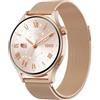 Fitpolo Smartwatch Donna Uomo, 1.32 AMOLED Orologio Fitness Tracker con Effettua/Risposta Chiamate Bluetooth, Contapassi/Cardiofrequenzimetro/Sonno, Impermeabile IP68 per Android iOS Quadrante Rotondo