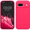 kwmobile Cover per Google Pixel 8a Custodia - Back Case per Smartphone in Silicone TPU - Protezione Gommata - rosa shocking