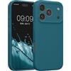 kwmobile Custodia Compatibile con Apple iPhone 17 Pro Cover - Back Case per Smartphone in Silicone TPU - Protezione Gommata - petrolio matt