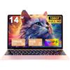 NOTODD PC Portatile Win11 Pro Computer Portatile Notebook 14 Pollici 6+256GB SSD Expansion 1TB, 5000mAh Laptop Celeron N4020 fino a 2.8GHz, 5G WiFi BT4.2 Supporto Mouse Wireless & Protezione Tastiera-Oro