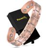 MagnetRX® Braccialetto magnetico da uomo, efficace al 99,9% in puro rame, regolabile, per terapia magnetica (Stamped Chain)