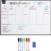 Ayicheyl Planner Settimanale Lavagna Magnetica 40x30cm, Lavagnette Cancellabili Magneti Frigo To Do List Planner, Riutilizzabile Lavagna Bianca con 6 Pennarelli e Cancellino