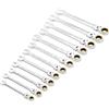 Draper Expert HI-TORQ® - Set di chiavi combinate a cricchetto con testa flessibile metrica, 12 pezzi