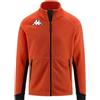 Kappa - Felpa con Zip, Uomo, Arancione, Poliestere, Sci, 6CENTO 687N, Taglia: S