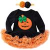 Generico Vestito Costume Strega, Neonato Ringraziamento Bodysuit con Cappello, Gonna Tutu, Neonato Romper Dress Bow Tutu Costume Carnevale Bambino
