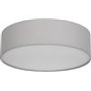 REV Lampada da soffitto - Lampada da soffitto per cucina, camera da letto e soggiorno rotonda 40 cm con paralume in tessuto in stile vintage, grigio