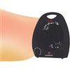 Kamberg - Radiatore Soffiante Bagno - Riscaldatore a soffiaggio - Basso consumo - Silenziatore - 2000 W - Nero