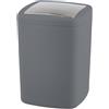 Wenko 23980100 - Pattumiera con coperchio oscillante Barcelona L, capacità: 8,5 l, infrangibile, in TPE, 20,5 x 28,5 x 20,5 cm, colore: Antracite
