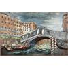 Casablanca modernes Design Casablanca - Quadro Ponte di Rialto in metallo, rettangolare, strutturato, multicolore, altezza 80 cm, larghezza 120 cm, decorazione da parete