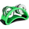 Flexzion Tamburello del piedi percussion, Strumento musicale gadget cajon accessori foot shaker, Tamburo per bambini KTV festa regalo per cantanti e chitarristi, Musica sonagli percussioni (Verde)