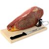 Jamonprive Prosciutto Crudo Serrano Spagnolo Stagionato e Disossato (Jamon Serrano) + Porta Prosciutto + Coltello 1 Kg (Mini) Jamonprive
