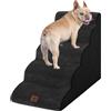 EHEYCIGA Scaletta per Cani 5 Gradini Altezza 57 cm, Scala Cane Piccoli e Gatti in Spugna per Salire su Letti Alti, Antiscivolo Rampa per Cani con Rivestimento Rimovibile e Lavabile, Nero