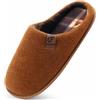COFACE Pantofole da Uomo Invernali Calde Ciabatte da Casa Comoda Memory Foam Feltro Scarpe con Antiscivolo Suola Cachi Taglia 46