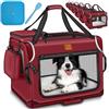 TRESKO Box pieghevole per cani con tappetino per perdite, spatola e riflettori XXXL 102 x 69 x 69 cm | trasportino per cani e gatti | trasportino auto per cani di piccola e grande taglia | robusta