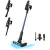 Cecotec Aspirapolvere Scopa Elettrica Senza Fili Conga Rockstar 5500 Hurricane Twice, 3in1, Ciclone Parallelo, 630W, 30Kpa, 180Aw, Autonomia Max 90Min, Tubo Rigido, Doppio Rullo, Accessorio Per Mobili