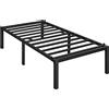 Yaheetech Rete Letto Singolo 41,5 cm in Metallo 90 cm × 190 cm senza Testiera Spazio Aggiuntivo per Camera da Letto
