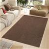 TAPISO Nizza Tappeto Soggiorno Pelo Corto Antiscivolo Lavabile Design Moderno Monocolore Tinta Unita Tonalità Marrone Salotto Camera Sala Oeko-Tex 80 x 150 cm