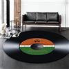 YDZB Tappeto Retro Rotondo Disco In Vinile Casa Zerbino Morbido Antiscivolo Tappeti Durevole Lavabile In Lavatrice per Soggiorno Ristorante Camera Da Letto Cucina Bagno (B, 40cm)