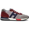 HOGAN Sneaker uomo grigia/bordeaux in pelle