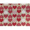 Euronovità Srl Telo arredo copridivano copriletto copritutto Cuore Rosso Pois Bianco 270x280 cm in Cotone granfoulard 100% Made in Italy Produzione Propria EURONOVITA'
