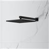 Mariner set soffione doccia in acciaio inox, squadrato, WLS3180-NO+WLS3122-NO, Arya; Kobra; Logica; Otto; Quadra; Tao; Uno nero opaco [Rubinetteria Bagno > Soffioni Doccia]