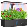 Yoocaa Serra Idroponica da Casa per 12 Piante, Smart Garden Orto Idroponico da Casa Kit con Luce LED, Altezza Regolabile in 12 Livelli, Timer Automatico(Senza Semi)