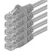 1aTTack.de 88409 5x 3m Gray Cavo di rete Cat6 Cat 6 Ethernet LAN 1000 Mbit/s RJ45