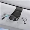 Adunsiaoto Portaocchiali per Auto para Sole in Pelle, Supporto Universale per Occhiali da Sole in Pelle per Auto con Chiusura Magnetica, Pelle Clip per Visita Supporto per Auto, Accessori(Nero)