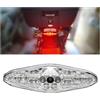 CGEAMDY Universale Fanale Posteriore, LED Motociclo Fanale Posteriore Freno, 15 LED Faro Coda Luce Arresto Freno, Luce Stop Freno Coda Moto, LED Moto Luce Frenos Targa Lampada Stop(Trasparente)