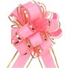 QUARKZMAN 5pz 4 Fiocchi Regalo Grandi Dorato, Fiocchi Regalo per Auto Organza Nastro per Cestini per Auto Nuziali Regali Fiocco Natale, Rosa