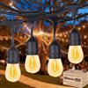 Meidaoduo Catena luminosa per esterni, 30 m, ST45 LED, per esterni, luce bianca calda, 2700 K, IP65, impermeabile, 30 x 1 W, E27, per giardino, alberi, matrimoni, feste