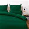 Blumtal Set di copripiumino per letto da 105 - microfibra, set di copripiumino 200 x 220 e 2 federe per cuscino 40 x 80, certificato Oeko-Tex, molto morbido e traspirante, verde scuro