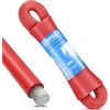 E-RFSEY 30 m corda stendi panni esterni, cavo stendibiancheria acciaio, capacità di carico 220 kg, fili per panni antiruggine e impermeabili (diametro 4 mm, rosso)