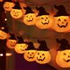 EKKONG Luci Halloween Zucca 3m 20 LED Lucine Zucca Halloween Interno Esterno Zucche Decorative Luminose Stringa per Camera da Letto, Giardino, Decorazioni Festa Autunnali Thanksgiving