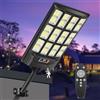 VOPHICHO 600W Lampione Solare Led Esterno,IP66 Impermeabile Faro Stradale Esterno con Pannello Solare,Sensore di movimento,320° Angolo Illuminazione Lampada Faretto Solari per Giardino,Garage,Strada