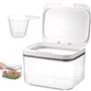 YUNXCNA Contenitore Detersivo Polvere, 2,8L Dispenser Detersivo Lavatrice, Trasparenti Dispenser Detersivo Lavatrice in Plastica, Conservazione per Detersivo con Misurino, Cialde per Bucato