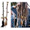 Nutty Natte 2 extension per capelli, stile hippie, dreadlocks, con piume, ciondoli a forma di piuma, per avvolgere i capelli e avvolgere i capelli, accessori colorati per dread, trecce, riccioli