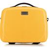 WITTCHEN PC Ultra Light Borsa per cosmetici Custodia cosmetica Borsa da toilette Beauty case realizzato in Policarbonato Maniglia Fascia elastica per tracolla Taglia XS Giallo